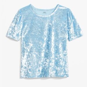 Girl’s HSF Velvet Shimmering Light Blue Tee